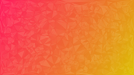 Abstract background of triangles in pink and yellow colors.