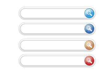 Obraz premium Barras de búsquedas en internet.