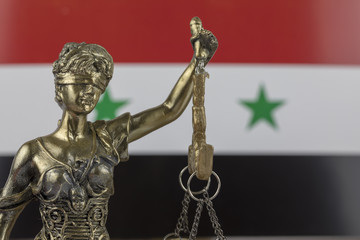 Human Rights Act and Justice Concept ,Syria -  Syrian Arab Republic Flag