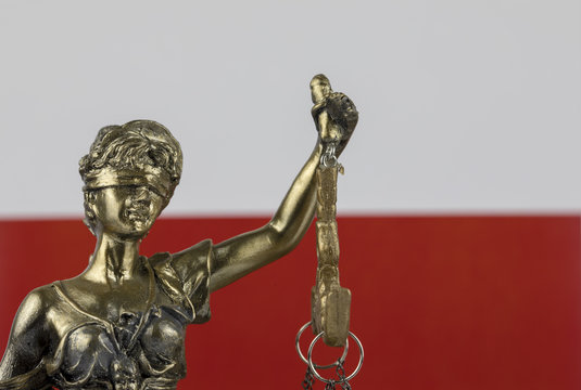 Human Rights Act and Justice Concept , Poland Flag