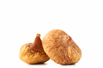 Dried figs isolated on white background