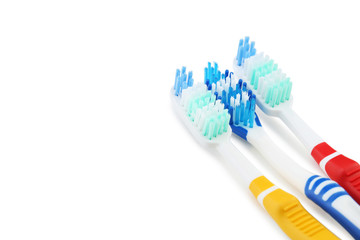 Toothbrushes isolated on white background