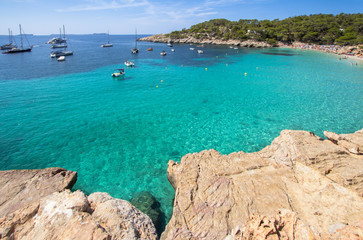 Cala Salada beach, Ibiza, Spain