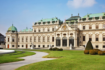 Fototapeta na wymiar Belvedere Palace complex in Vienna. Austria