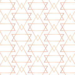 Seamless pink line geometric modern pattern. Background with rhombus, triangles.