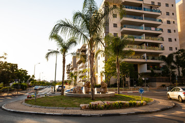 RISHON LE ZION, ISRAEL -APRIL 23, 2018: High residential building in Rishon Le Zion, Israel.