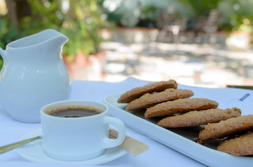Bocadillo: Galletas de Avena y pasas con el café de la tarde, hechas en casa