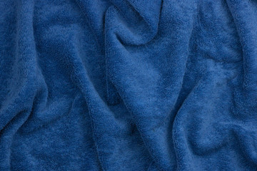 Fototapeta premium Detailed blue towel full frame