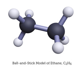 Ball-and-Stick Model of Ethane
