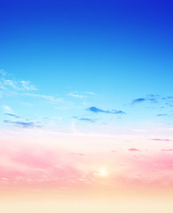 Sky and clouds vertical photo