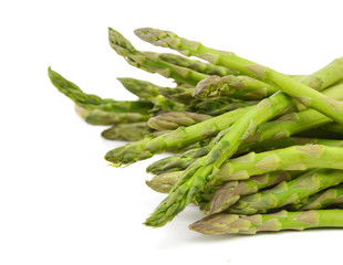 Asparagus on the white background