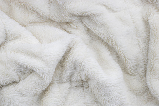 White Faux Fur Blanket Full Frame