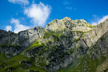 Caucasian Mountain landscape. Mountain peak,
