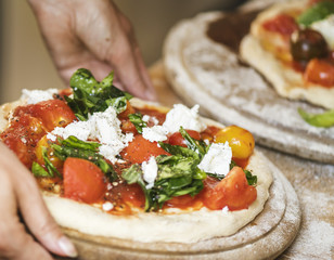 Homemade pizza food photgraphy recipe idea