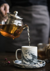 Cup of hot herbal tea