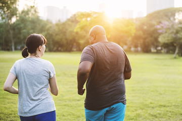 Couple having fun together at the park