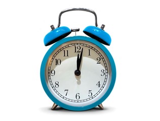 Alarm clock on white background
