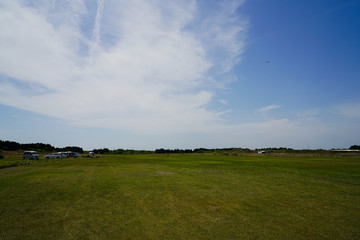 阿蘇の草原とラジコン飛行機　(所有者より撮影許可取得)