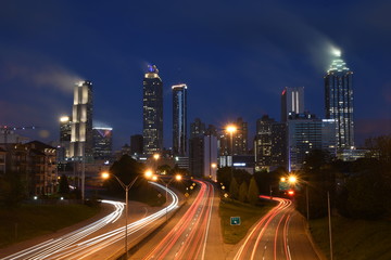 Fototapeta na wymiar Atlanta from Jackson St Bridge
