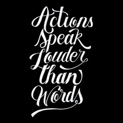 Actions speak louder than words illustration