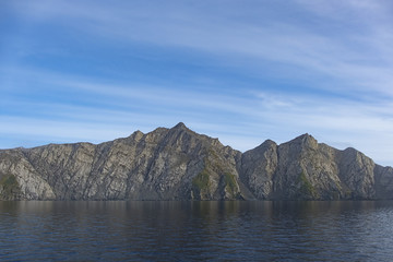 Mountains in Elsehull Bay, South Georgia Island, Antarctic