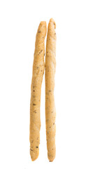 grissini with olives isolated