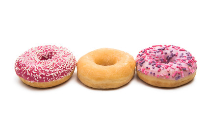 donuts in glaze isolated