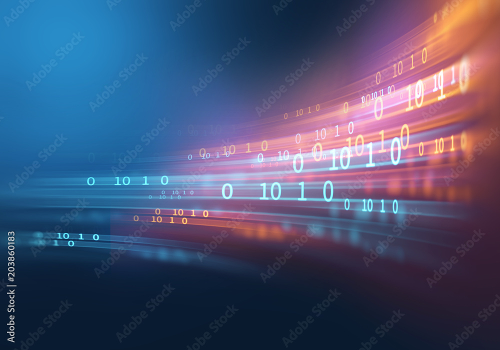 Poster digital code number abstract technology background