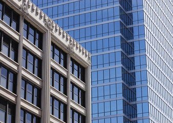 Obraz premium close up on office building exterior in Boston