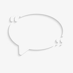 Speech Bubble Oval. Empty Quote Bracket.
