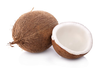 coconuts isolated on the white background