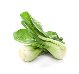 Bok choy vegetable isolated on the white background.