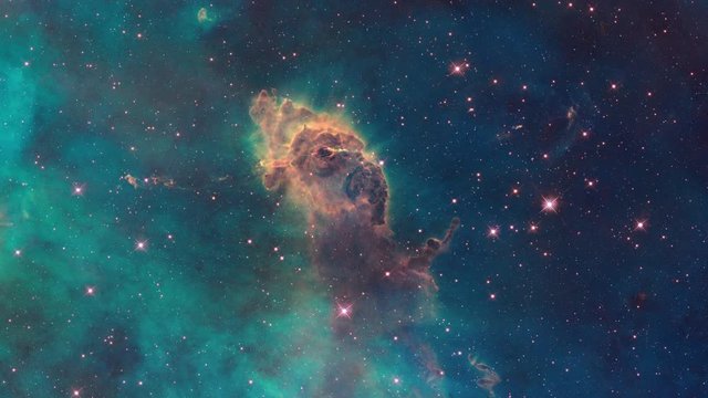 4k Space flight into a star field. Basic 3D rendering of a space flight into the Horsehead Nebula star field. Based on real public-domain images taken by NASA, ESA, ESO or other space agencies.