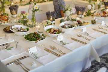 Wedding reception table