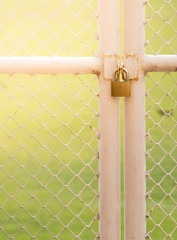 Master key lock, stadium door.