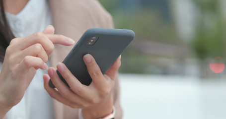 Working on mobile phone