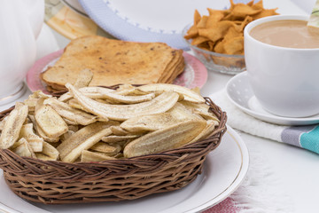 Banana Chips Popular Deep Fried Tea Time Snack Also Know As Most Famous South Indian Snack And Banana chips are commonly found in India and Indonesia.