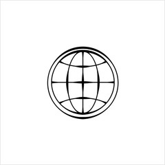 Globe Icon Calligraphic