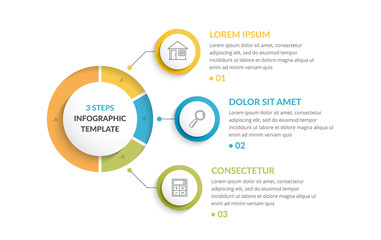 Infographic Template with Three Steps