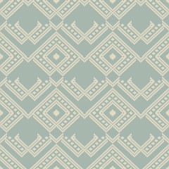 Antique seamless background Check Triangle Geometry Cross Stitch Line
