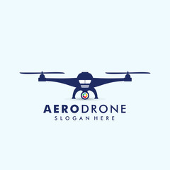 drone logo template vector icon. photography drone vector. quadcopter vector icon