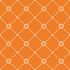 Orange geometric seamless pattern