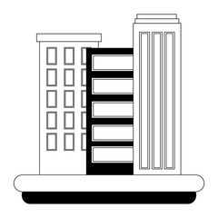 buildings cityscape scene icon vector illustration design