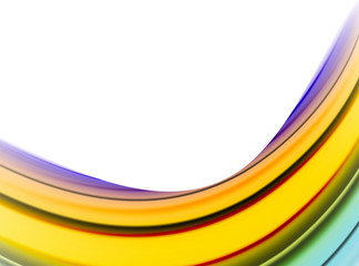 Abstract wave lines fluid color stripes. Vector artistic illustration for poster or web banner