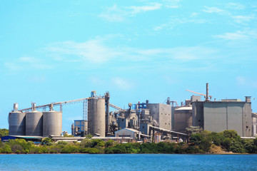 huge grey industrial factory building