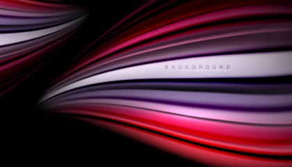 Abstract wave lines fluid color stripes