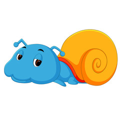 happy snail crawling