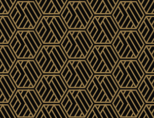 Modern Luxury stylish geometric textures with lines seamless patterns