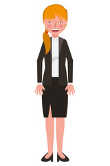 elegant businesswoman avatar character vector illustration design
