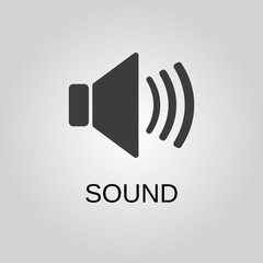 Sound icon. Sound symbol. Flat design. Stock - Vector illustration